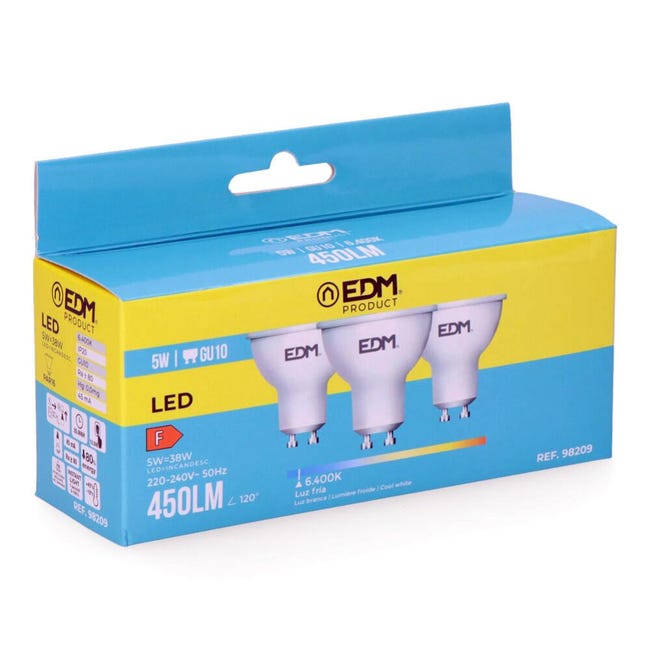 LAMPADINA MERIDIANA 3,5W LED GU10 FARETTO DOWN LIGHT LAMPADA - Foto 7