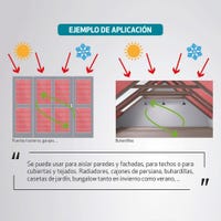 Aislamiento Térmico Reflectante Multicapa 0.4x5m, Barrera Contra Pérdida De Calor, Para Techos Y Paredes, Ahorro Energético