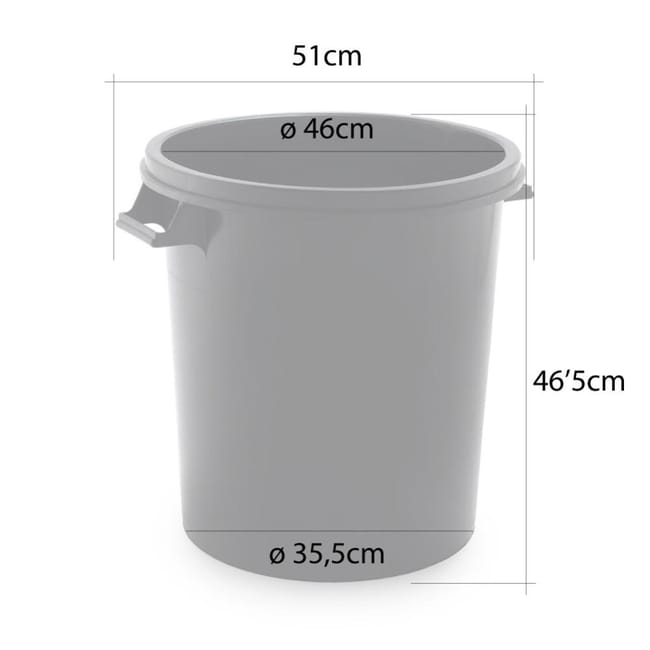 Cubo de basura 50 litros color negro sin tapa sp berner Leroy Merlin