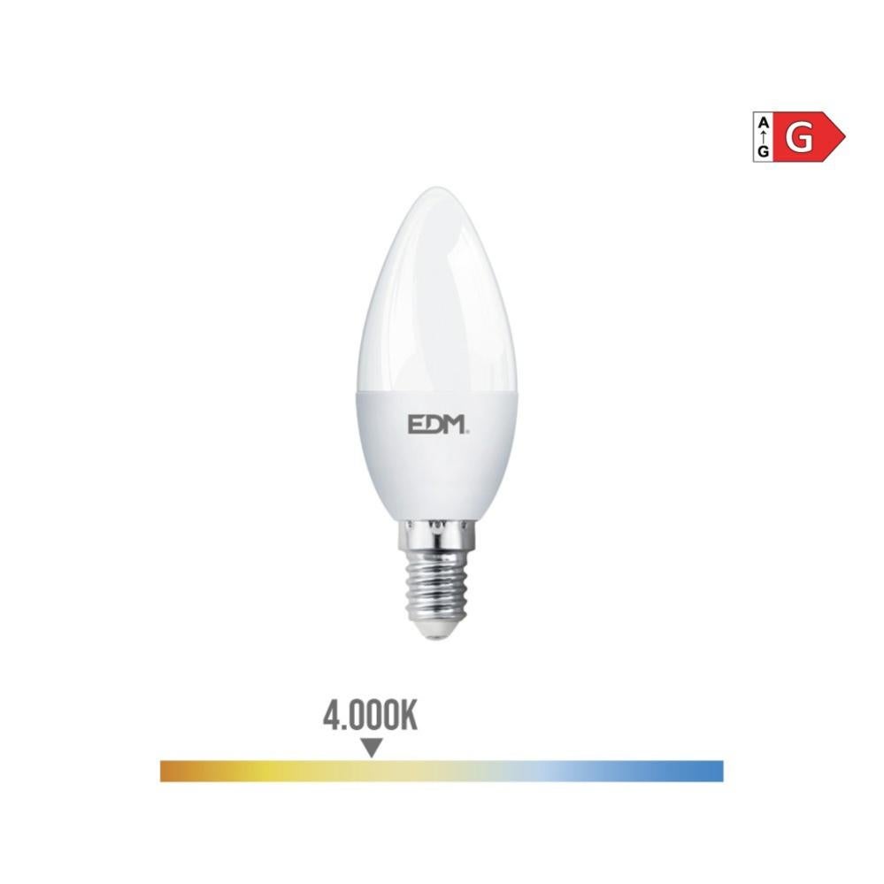 Ampoule bougie led e14 5w 400lm 4000k lumière du jour ø3.6x10.3cm edm
