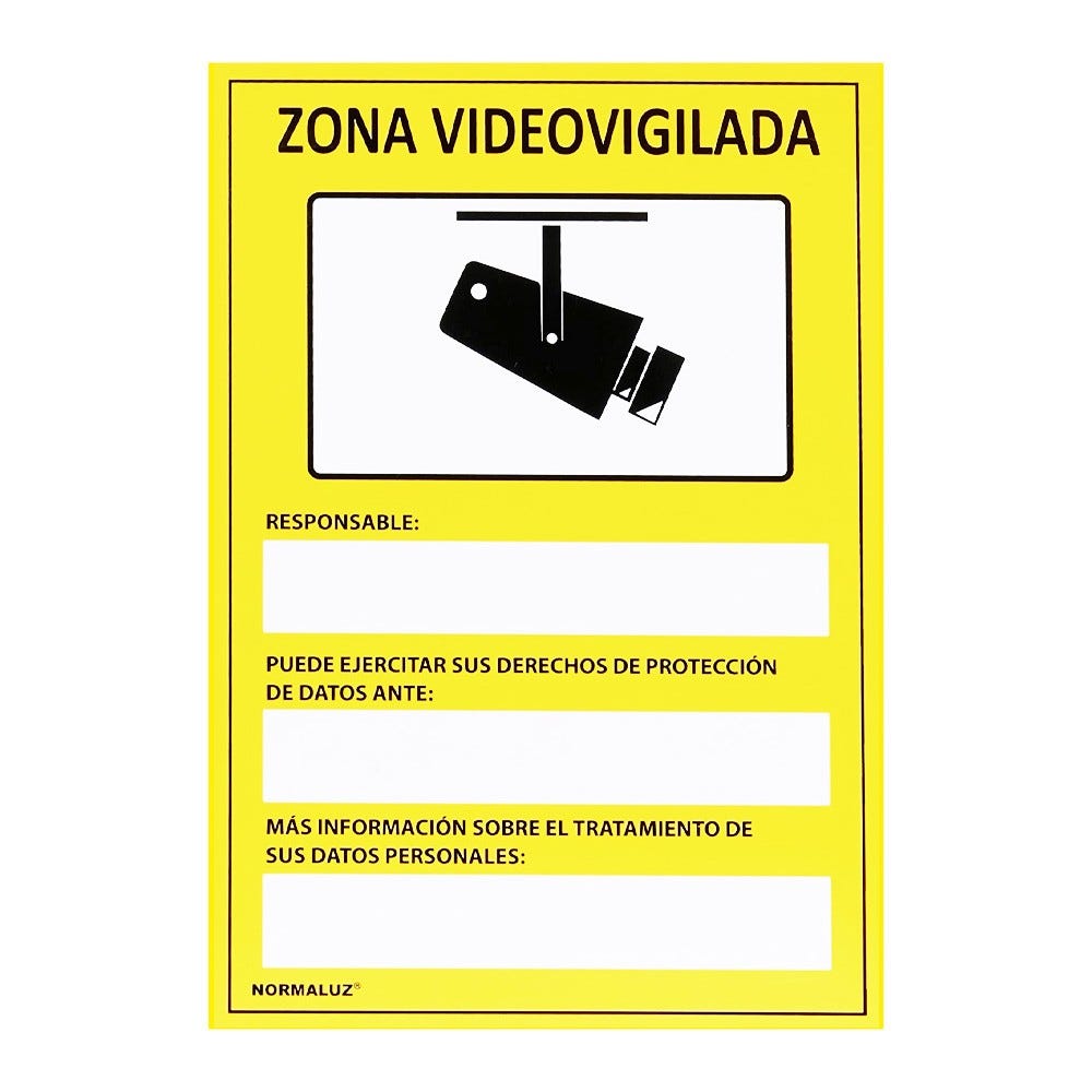 Cartel Videovigilancia - Vinilo Zona Videovigilancia - Cartel Alarma -  Cártel Cámara 20 x 15 cm - Interior/Exterior - Resistente y Duradero (10) :  : Bricolaje y herramientas