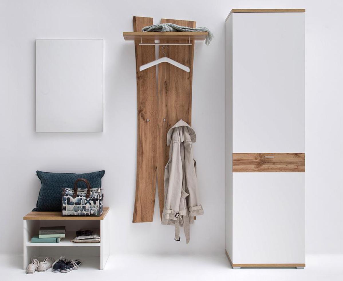 Ensemble de vestiaire 4 éléments coloris blanc et chêne wotan Leroy Merlin