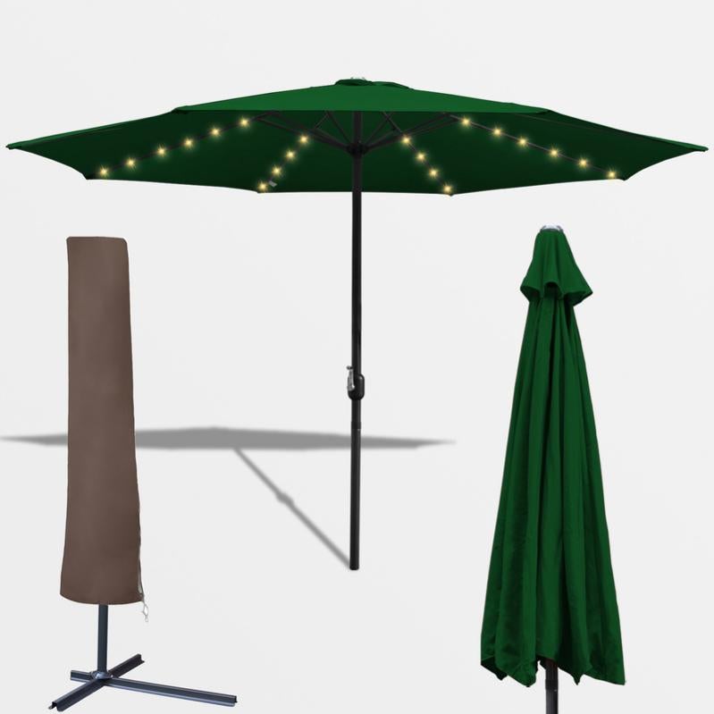 COOSHADE Copertura Protettiva Per Ombrellone Da Terrazzo A Mensola, Impermeabile 600D, Khaki - 2