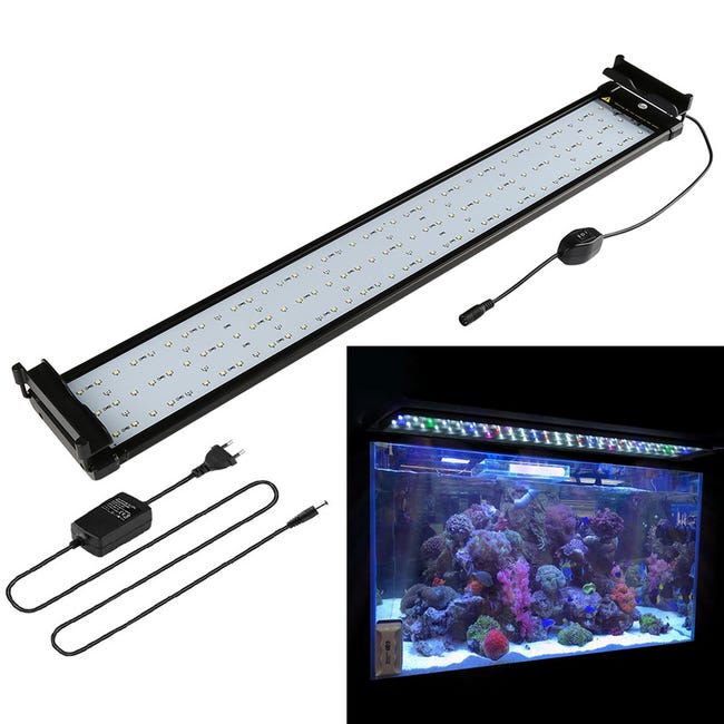 Bounty Klap de sneeuw Aquarium LED 22W RGB & décoration à spectre complet éclairage poisson d'eau  de mer 75-95cm | Leroy Merlin