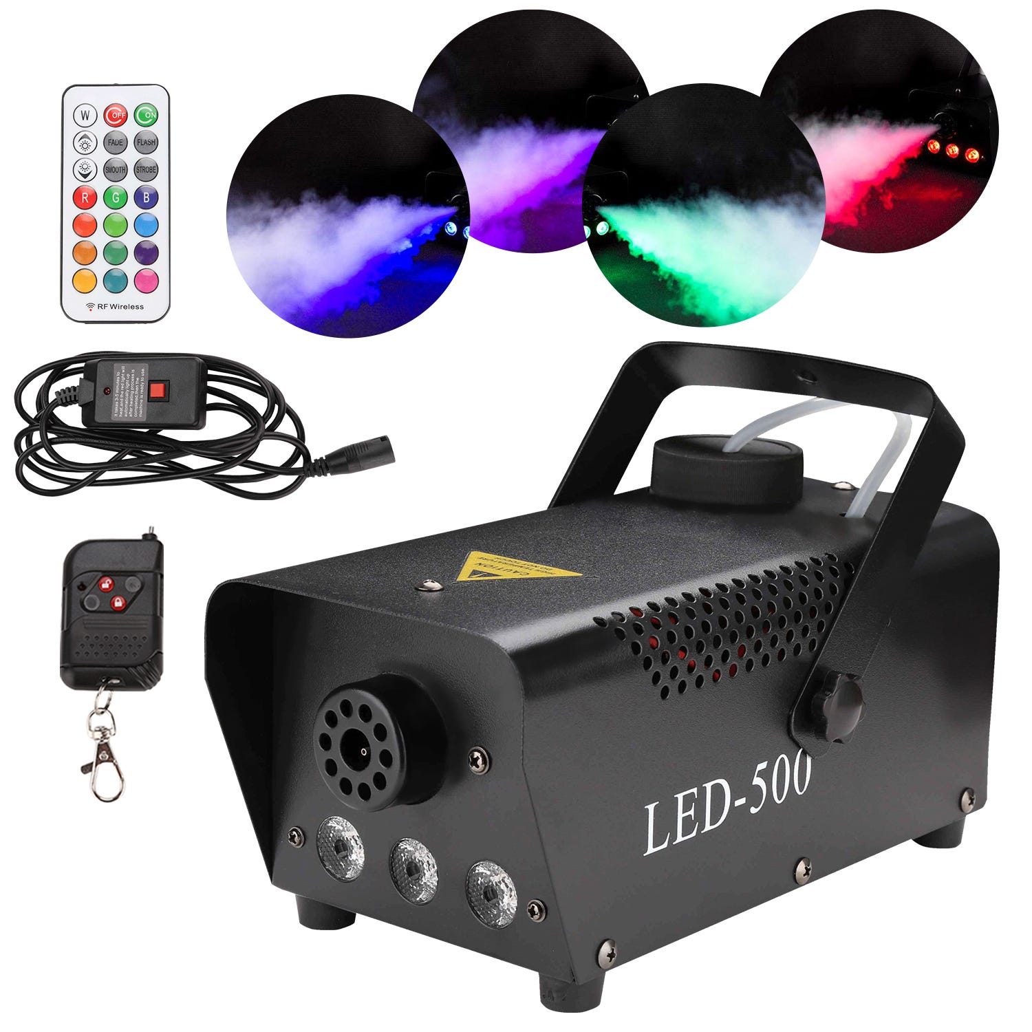 Maquina De Humo Niebla Con Luces LED RGB Para Dj Fiestas Colores Discoteca  Casa