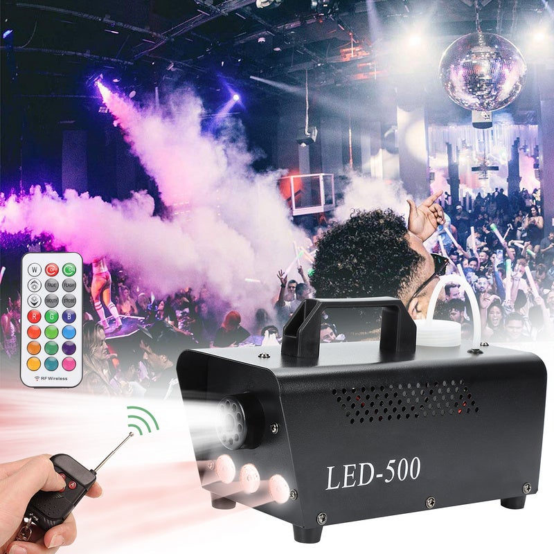 Machine à fumée DJ Scène Fogger RGB Mariage Machine à fumée au sol Effets  scéniques LED