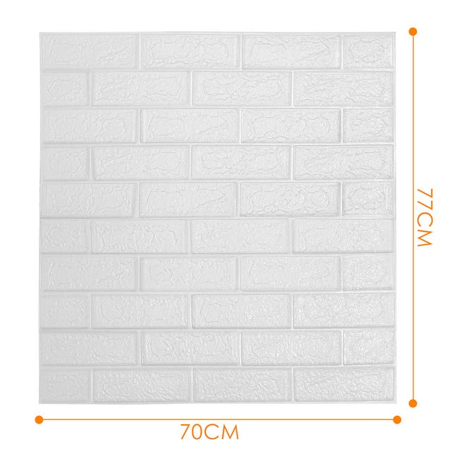 70x77cm 3D imperméable à l'eau carreaux de mur de briques autocollants  panneau de mousse auto-adhésif (10pcs ensemble )