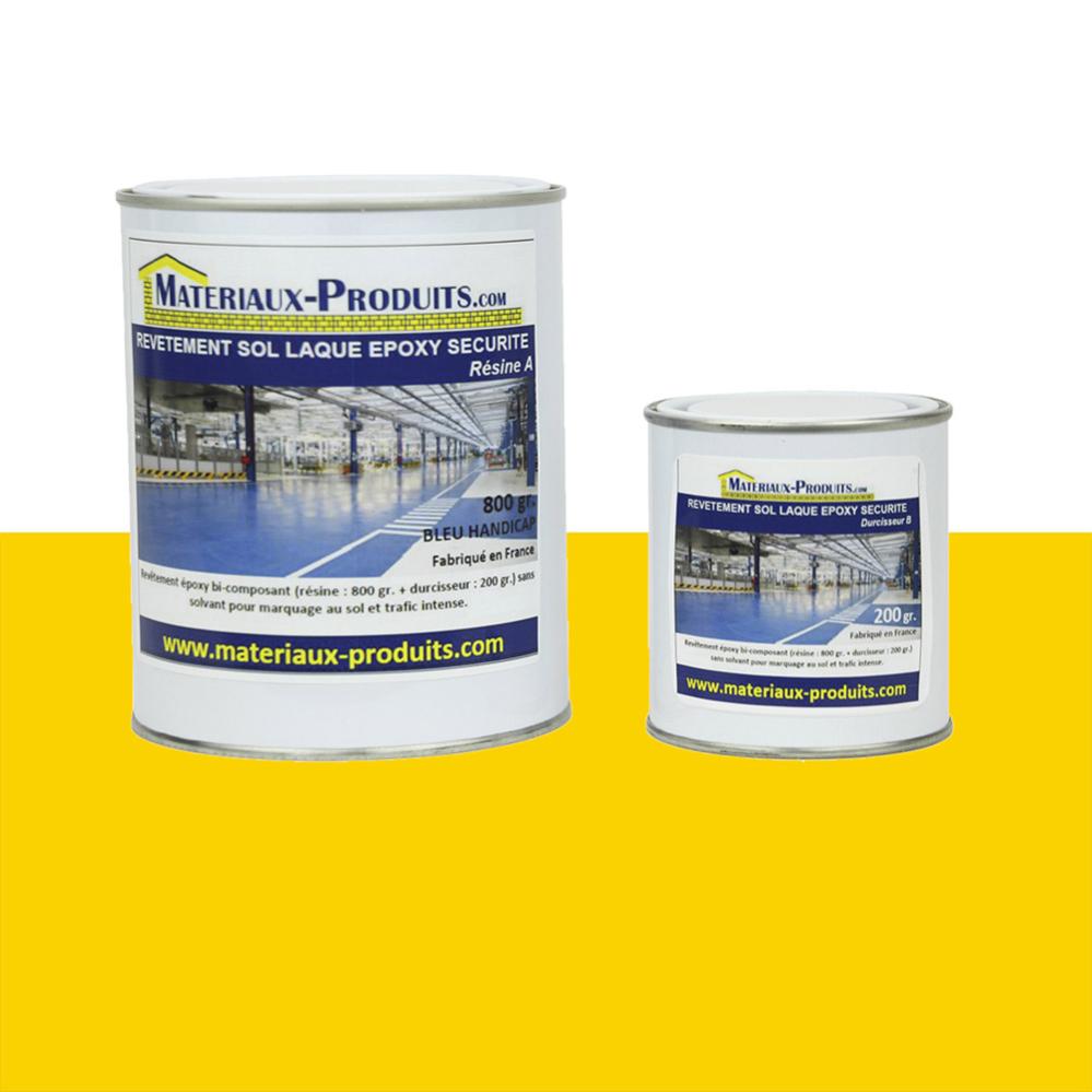 Revêtement peinture sol laque époxy sécurité marquage Kit de 5 Kg Jaune