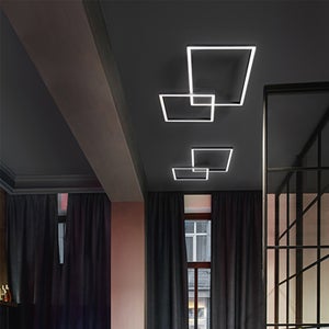 Plafoniera ragno LED 42W resa 336W lampada moderna 8 luci soffitto ufficio  cucina camera letto soggiorno 230V COLORE NERO 6000K