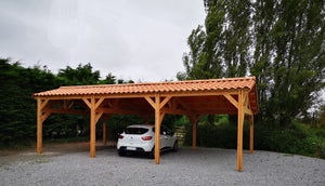 Carport simple en bois autoclave PEFC de 15,40m² Henri - Forest Style