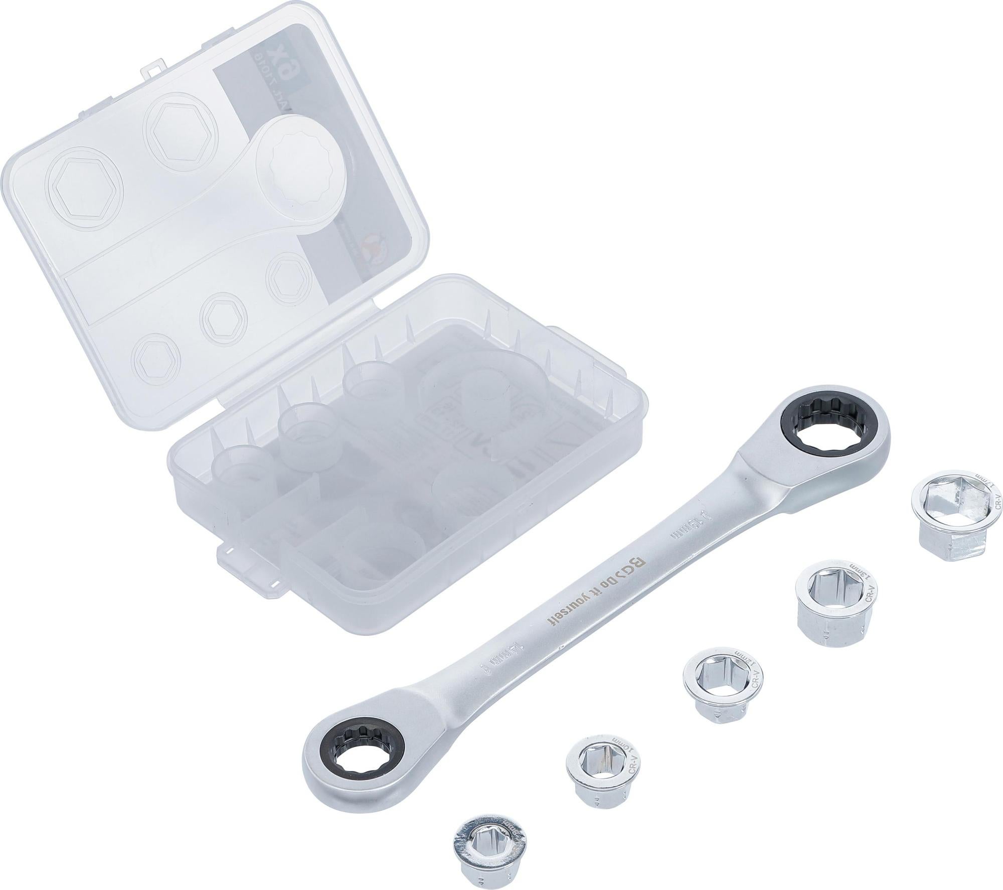LIBRATON Cricchetto reversibile, Set di 3 chiave a cricchetto 1/4, 3/8, 1/2, ipugnatura a
