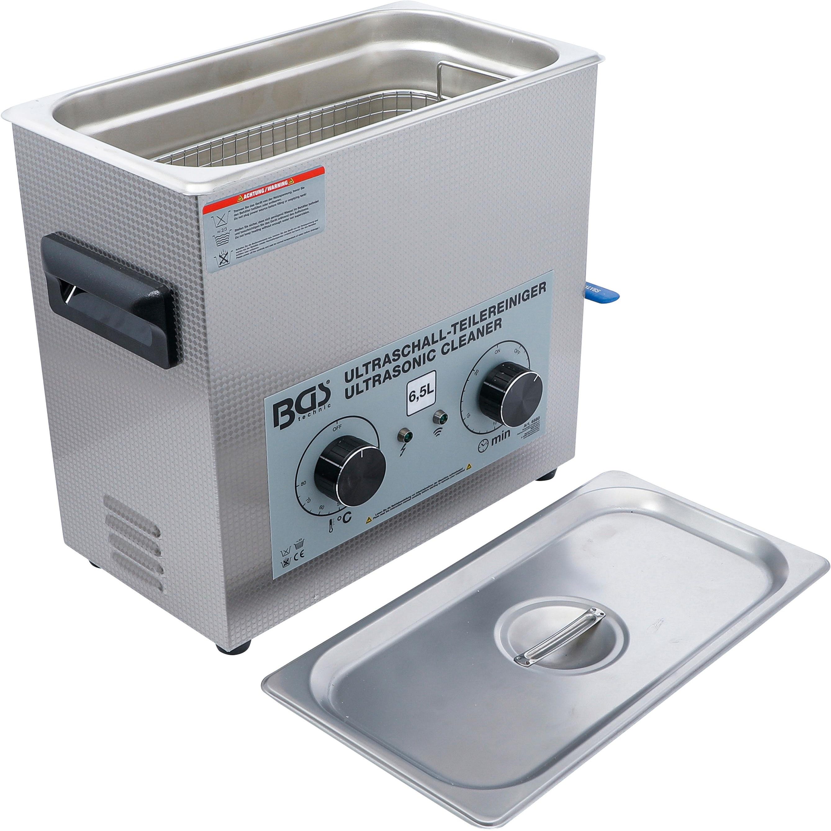 BGS technic Vasca lavaggio minuteria a ultrasuoni, 6,5 l