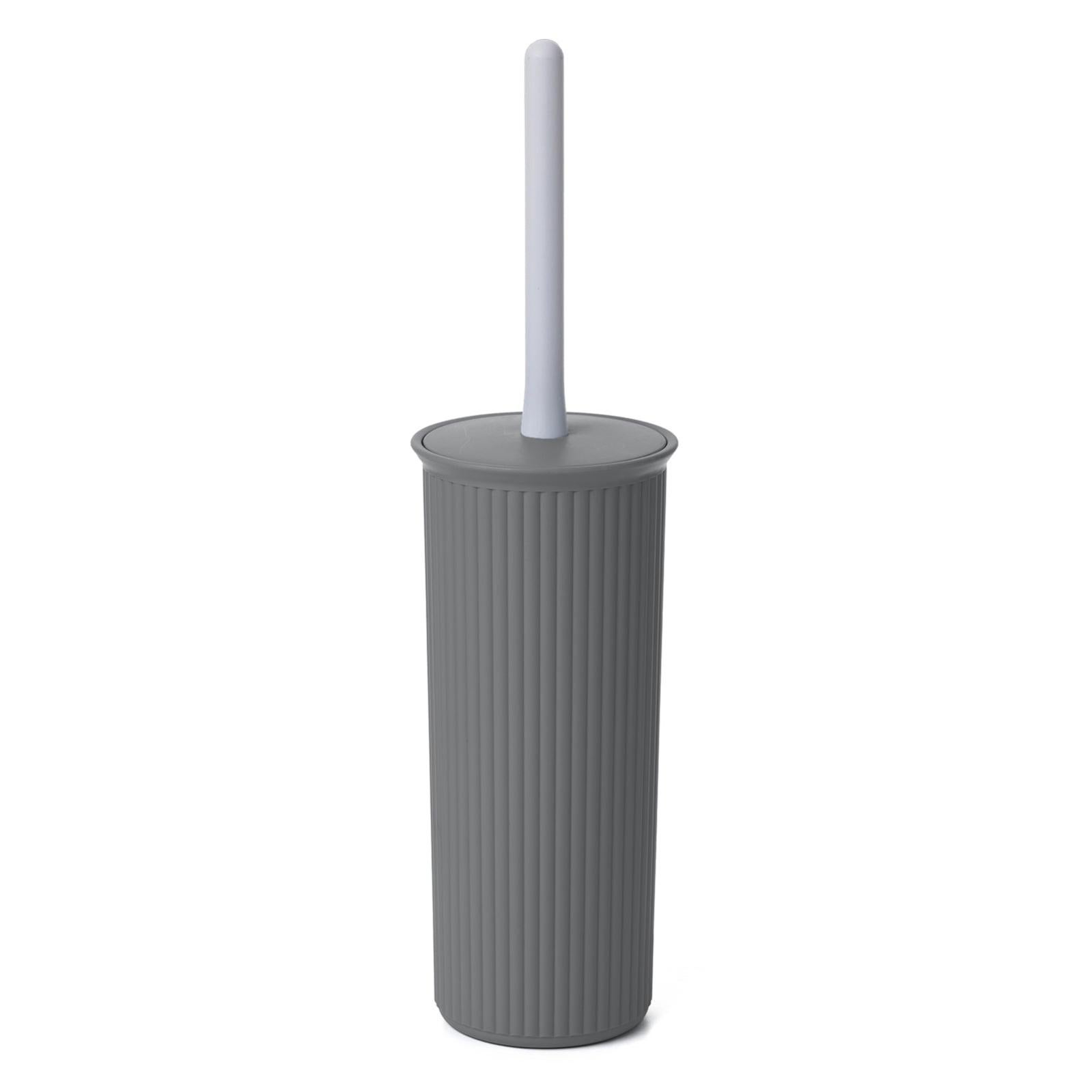 TATAY Escobilla WC Con Soporte De Pie – Diseño Cerrado De Polipropileno, Fabricado En España, Libre De BPA, Blanco 9,5x9,5x39,5 Cm