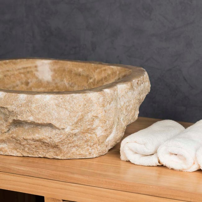 Lavabo sobre encimera para cuarto de baño de piedra ónix 40-45 cm
