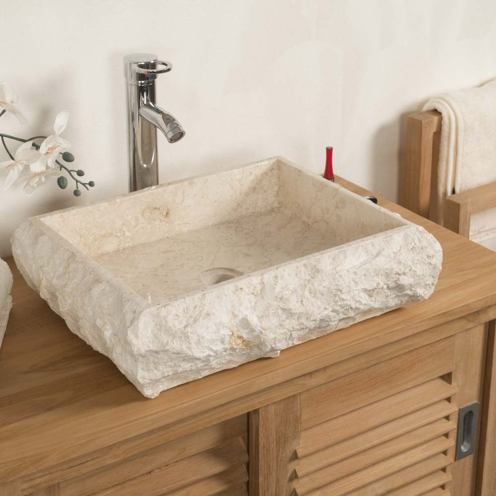 Wanda collection Lavabo sobre encimera para cuarto de baño de piedra Onix  30-35 cm : : Bricolaje y herramientas