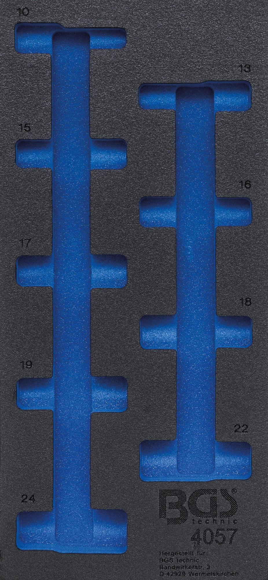 Inserti In Schiuma Rigida BGS 4148-1 Per Carrello Officina 3/3 - Adatto Per Set Cacciaviti 18 Pezzi, Dimensioni 567x408x32 Mm