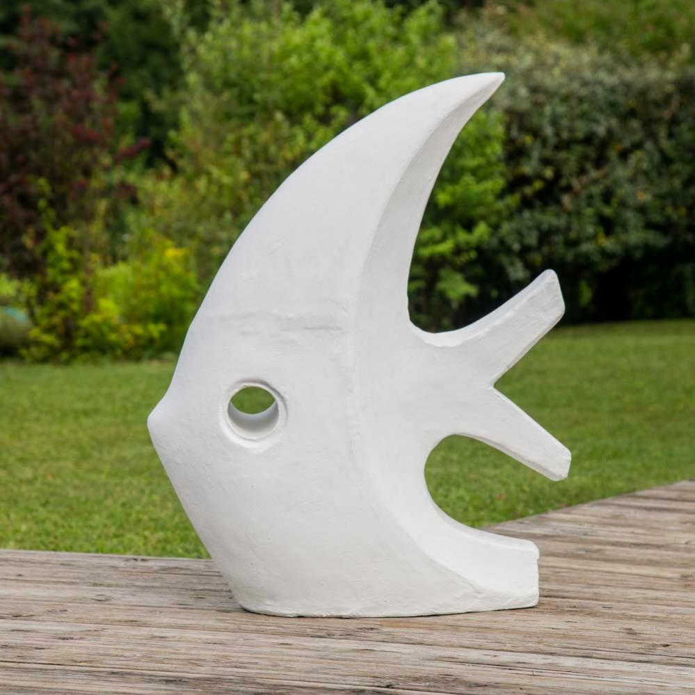 Sculpture design grand poisson blanc 100 cm Leroy Merlin