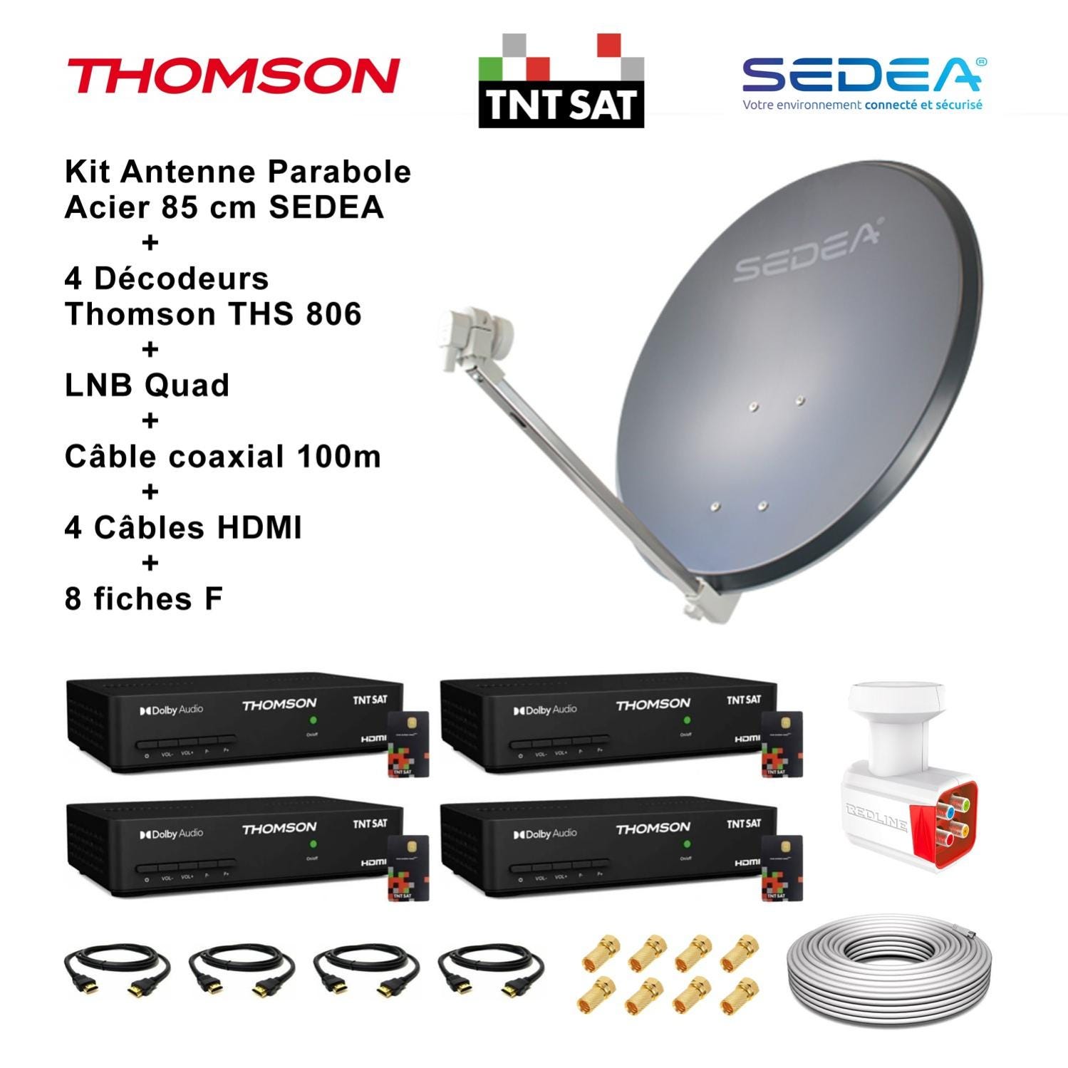 Parabole Satellite 80cm Antenne Parabole Sedea 65 Cm Acier Anthracite Trépied Réglable 180 Cm - Gain 36,5 DB - Installation Facile Pour Camping Et Maison Kit Camping Parabole Satellite 80cm Antenne Parabole Sedea 65 Cm Acier Anthracite Trépied Réglable 180 Cm - Gain 36,5 DB - Installation Facile Pour Camping Et Maison Kit Camping