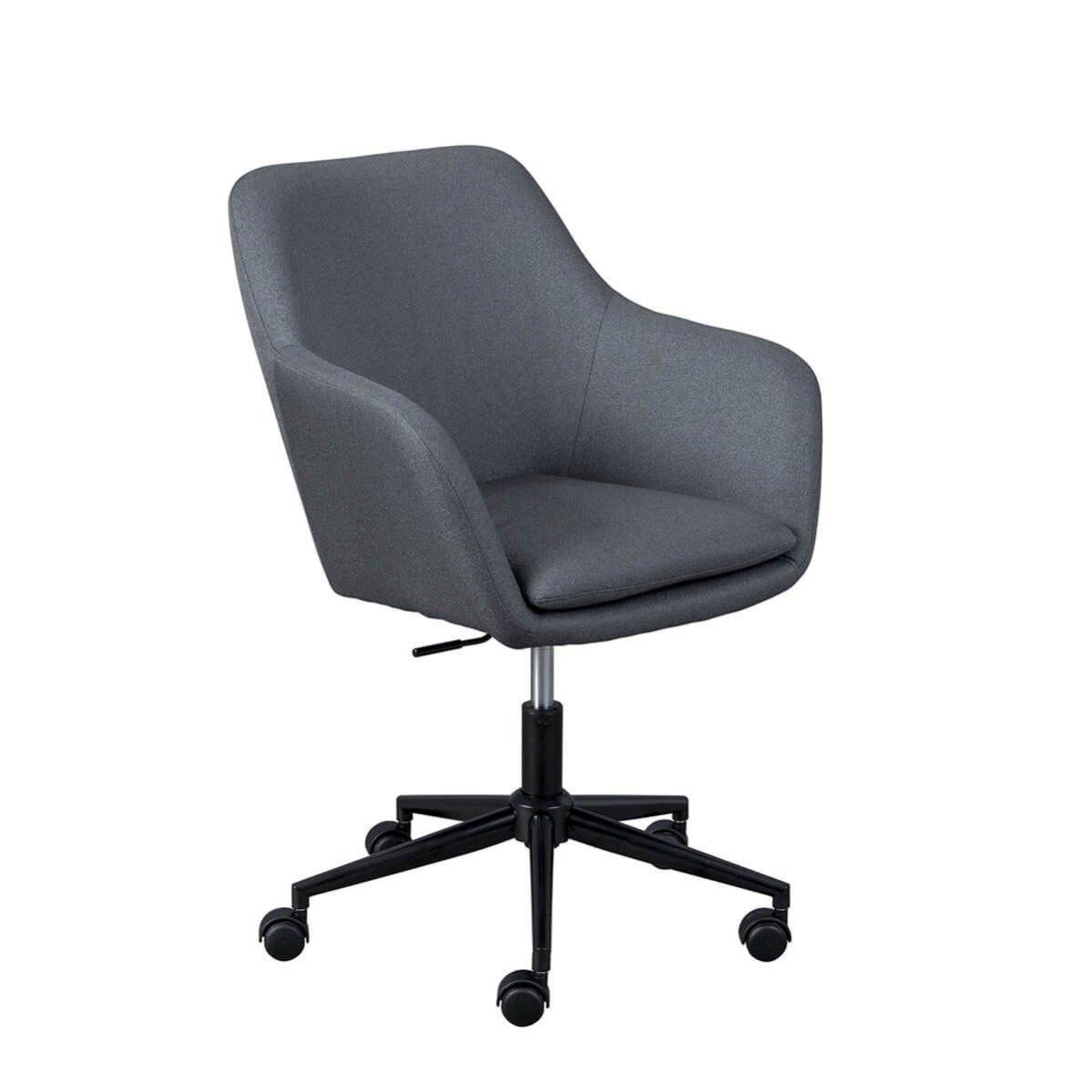 Fauteuil de bureau en tissu gris anthracite avec roulettes - CALL