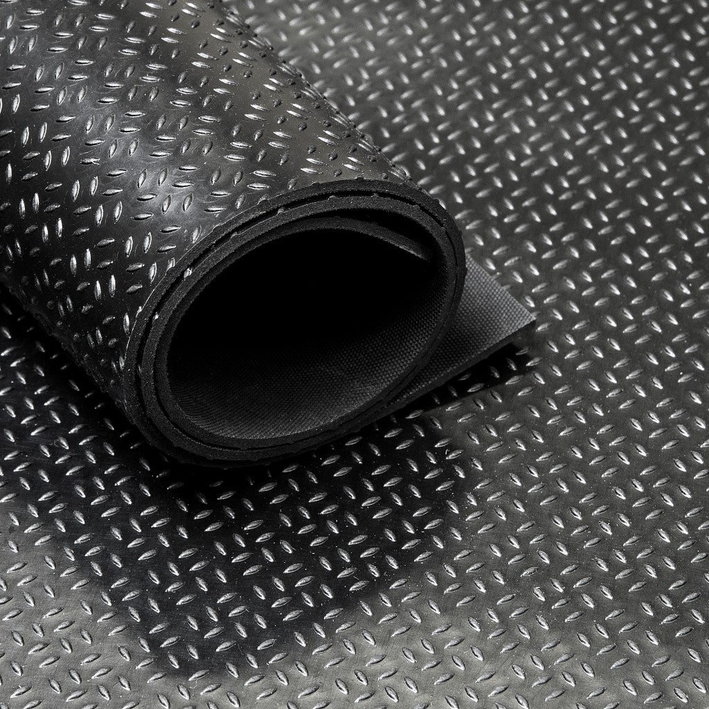 Tappeto in gomma riciclata in rotolo - Piatto 3 mm - Larghezza 120 cm - Per  metro lineare