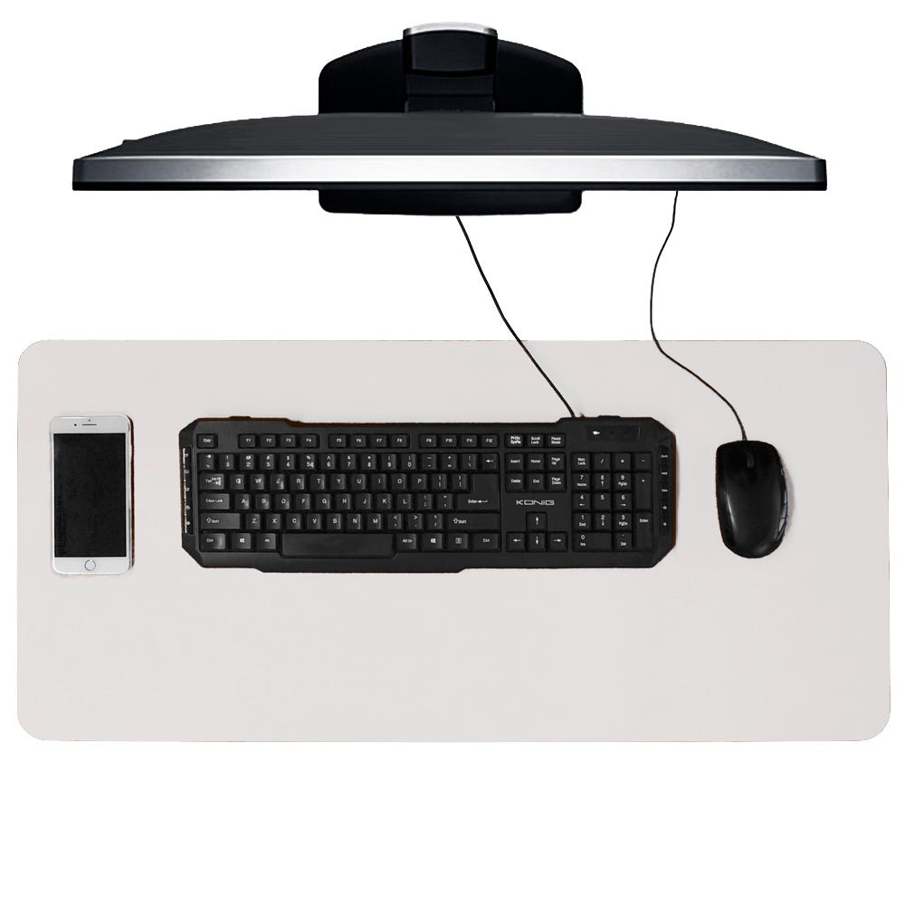 Acheter Grand tapis de souris blanc noir, protection de bureau, tapis  d'ordinateur
