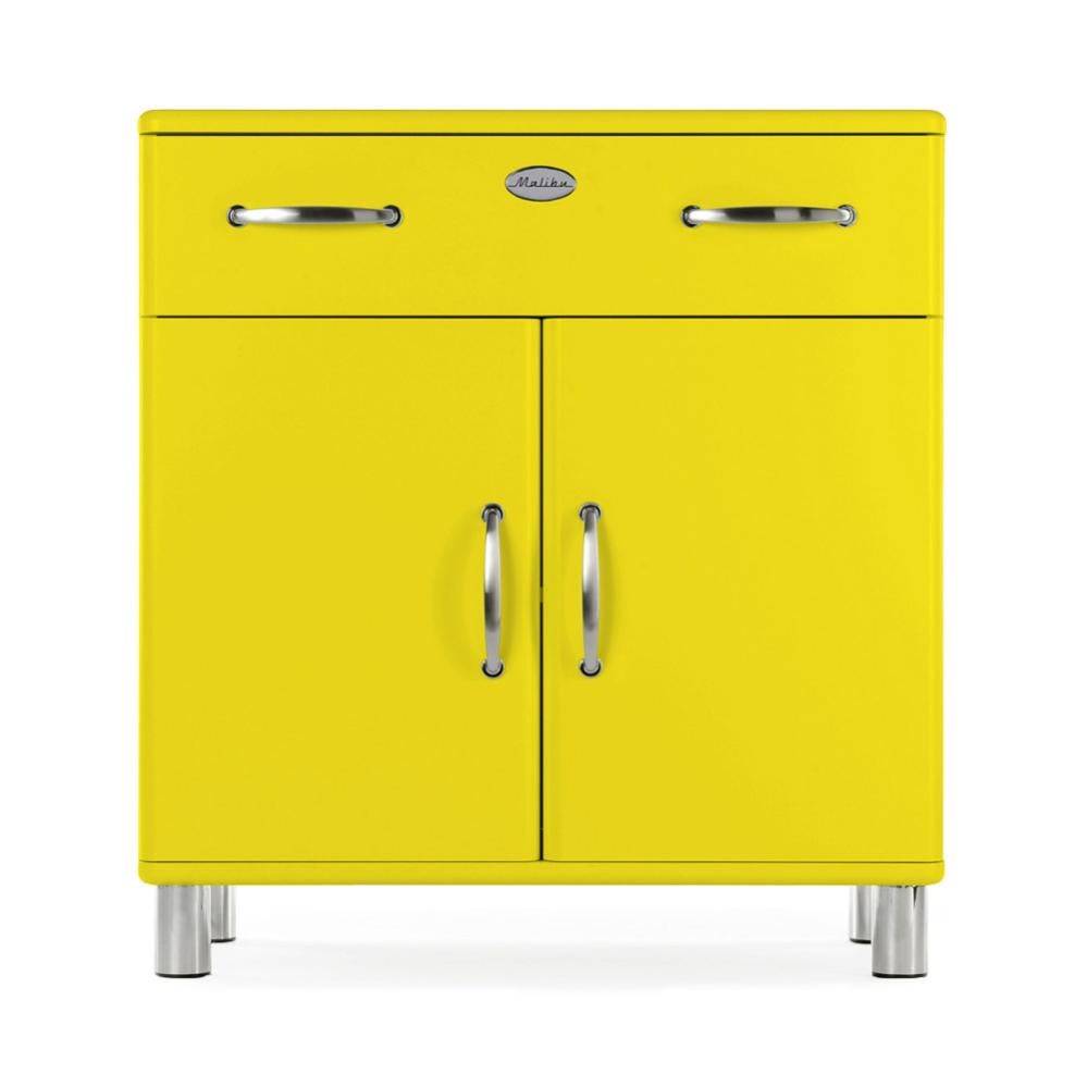 Petit buffet vintage L86cm jaune - MALIBU | Leroy Merlin