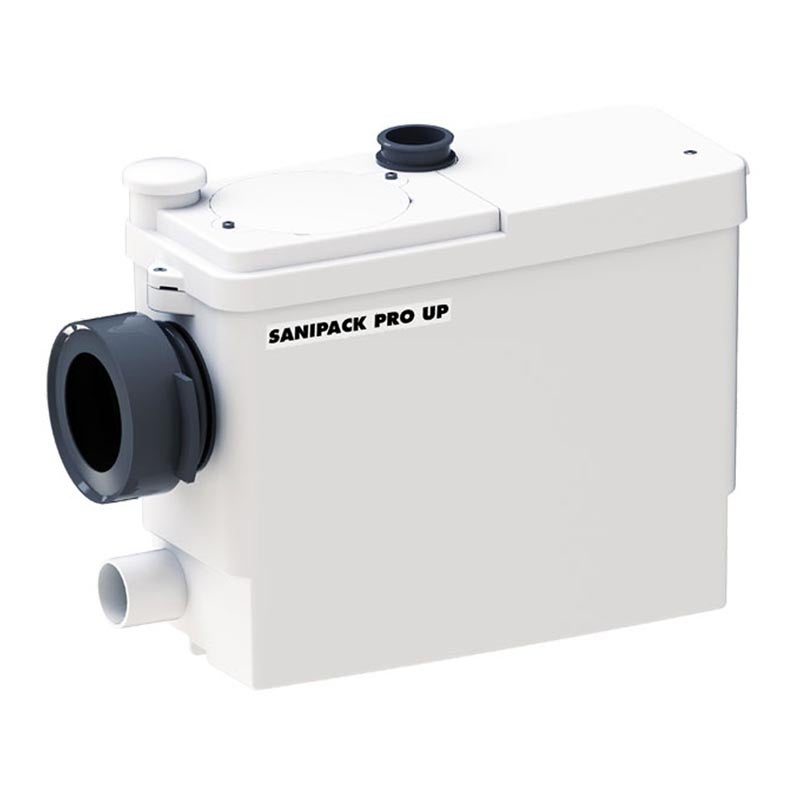 HOMCOM Trituratore per WC Potenza 600W in Polipropilene Bianco 51 × 21 × 31cm 