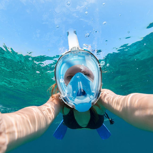 Masque intégral de plongée sous-marine anti-buée pour adulte