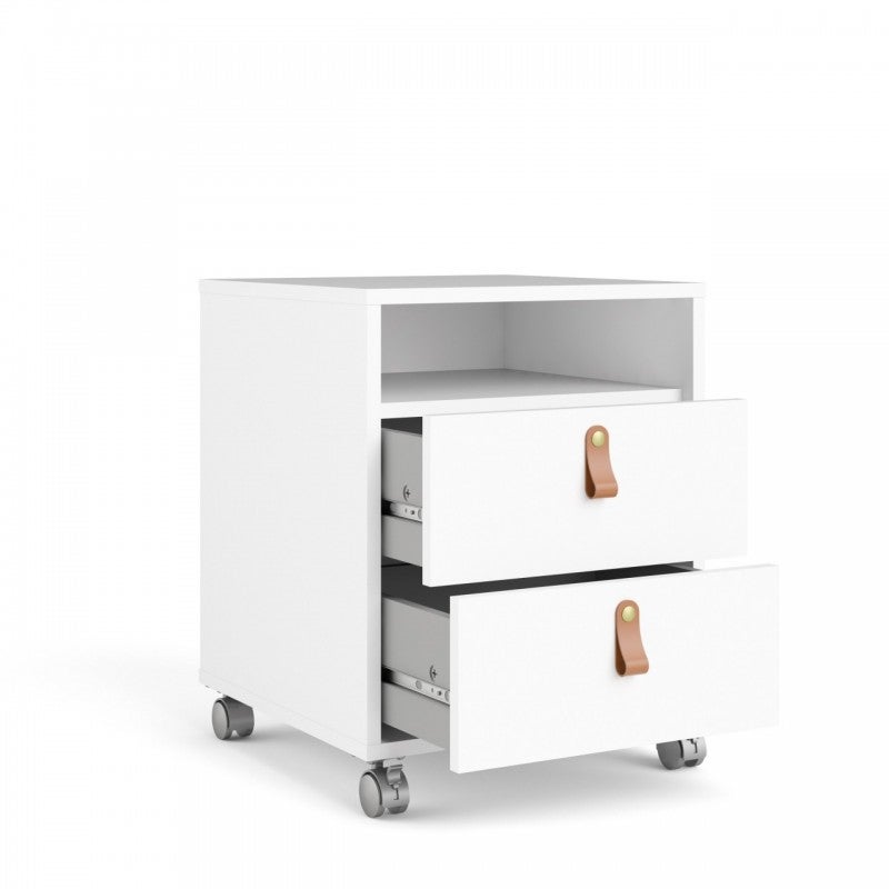 equipaje Consejo jaula Cajonera de oficina blanca con ruedas y compartimento abierto cm 40 x 40 x  50 h | Leroy Merlin