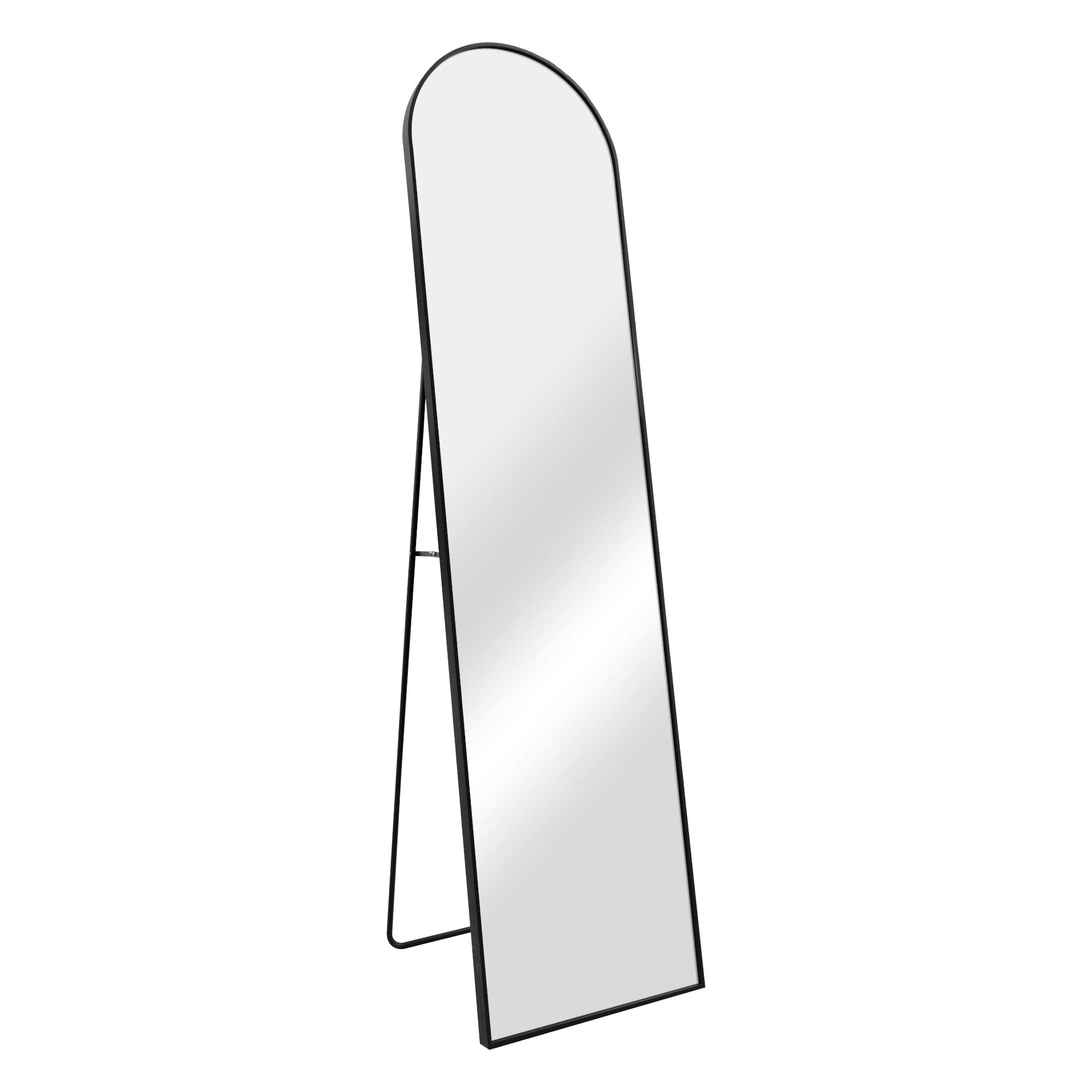Espejo de pie cuerpo entero Perano con estante metal 160 x 46 x 50 cm -  Negro [en.casa]