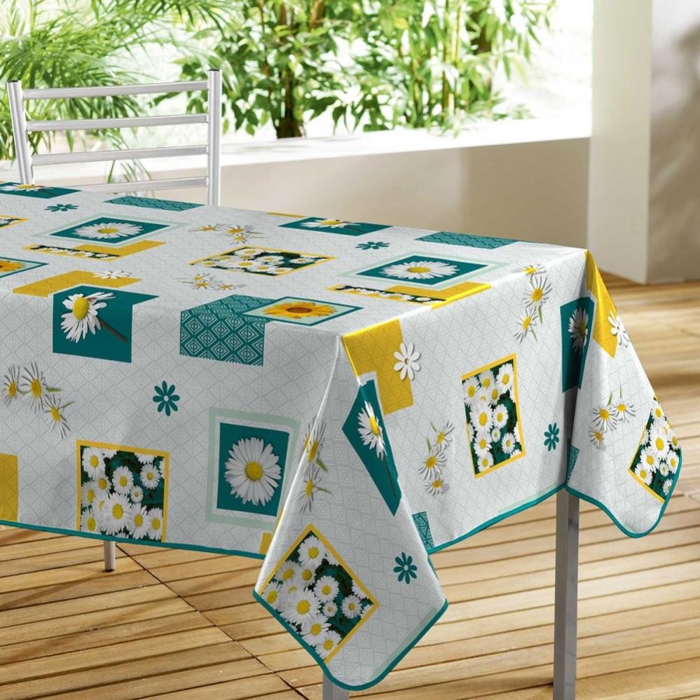 Nappe Lavable En Toile Cirée ANRO - Rectangulaire, Ovale Ou Ronde, Imperméable Et Facile D'Entretien