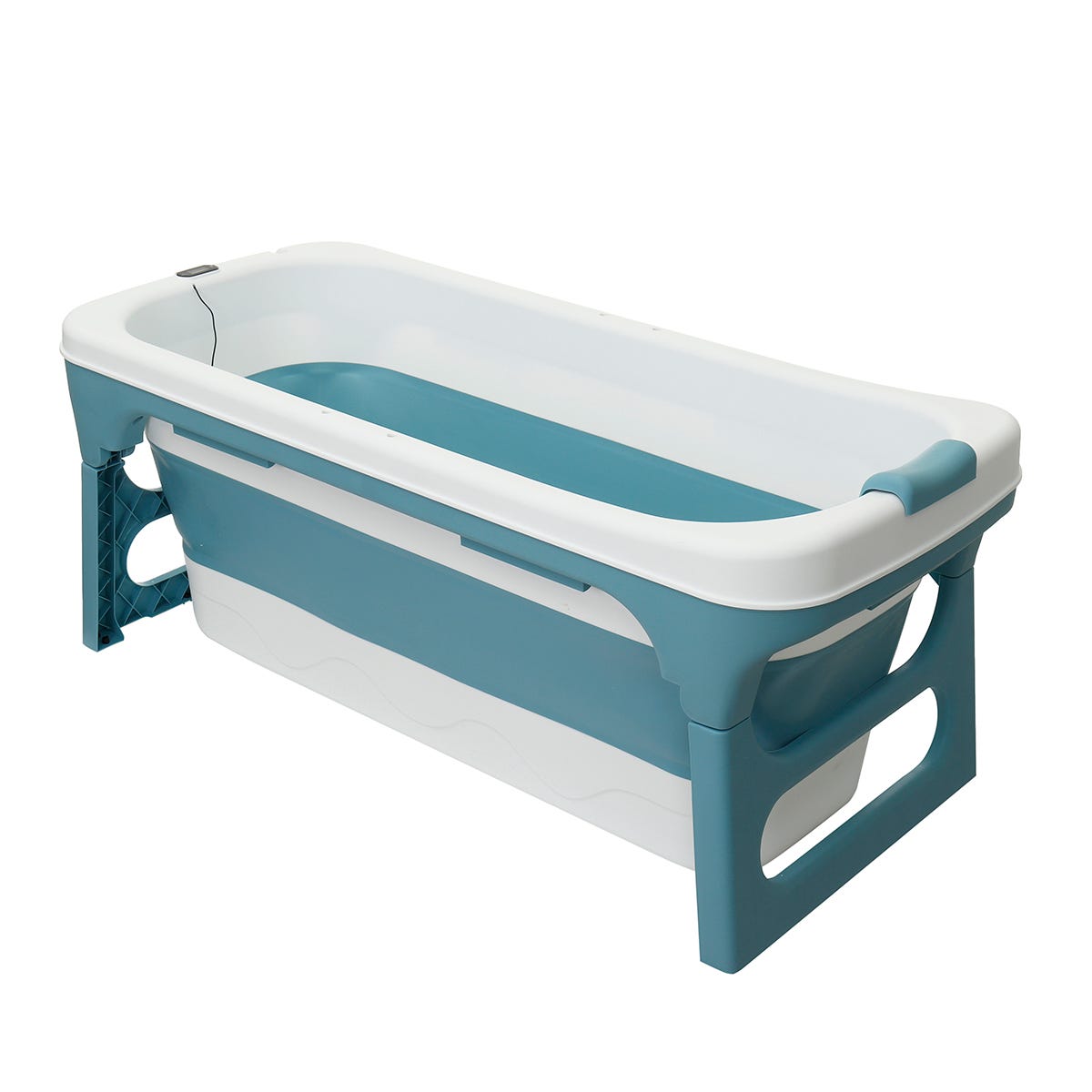 Vasca da bagno portatile pieghevole dritta PP L.140 x P.60 x H.57,5 cm blu