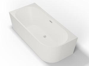 Vasca da bagno freestanding ovale con miscelatore bianca 170 x 80 cm  EMPRESA 