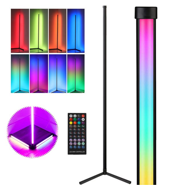 Diseño de la lámpara ángulo de la lámpara RGB LED h.150 cm