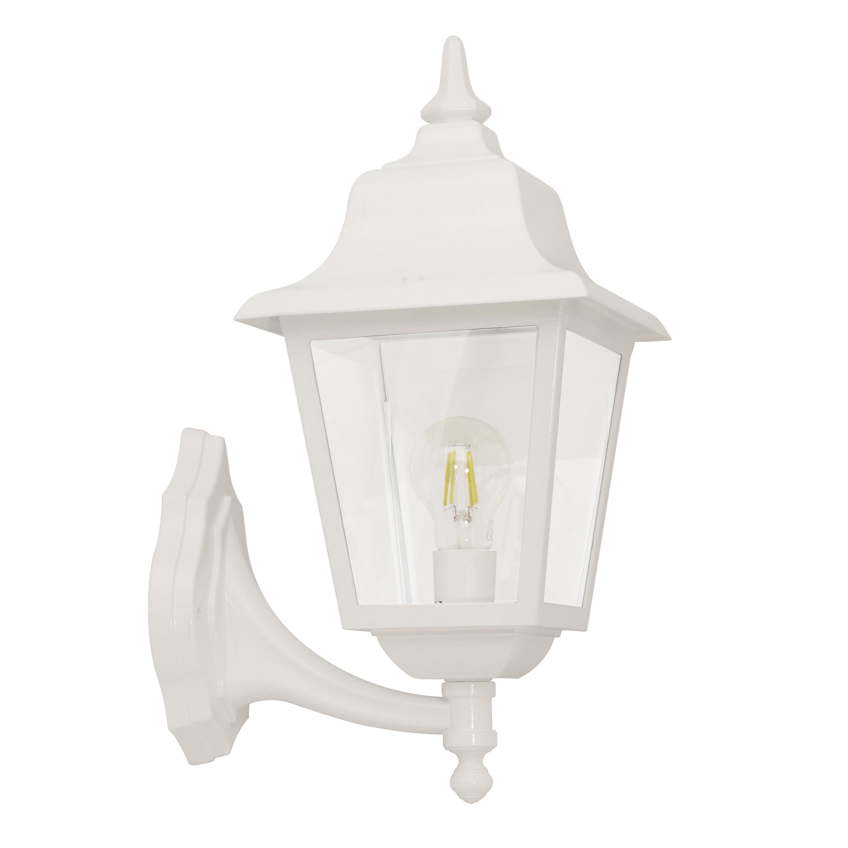Aplique rob small ip43 e27 42w cristal matizado blanco