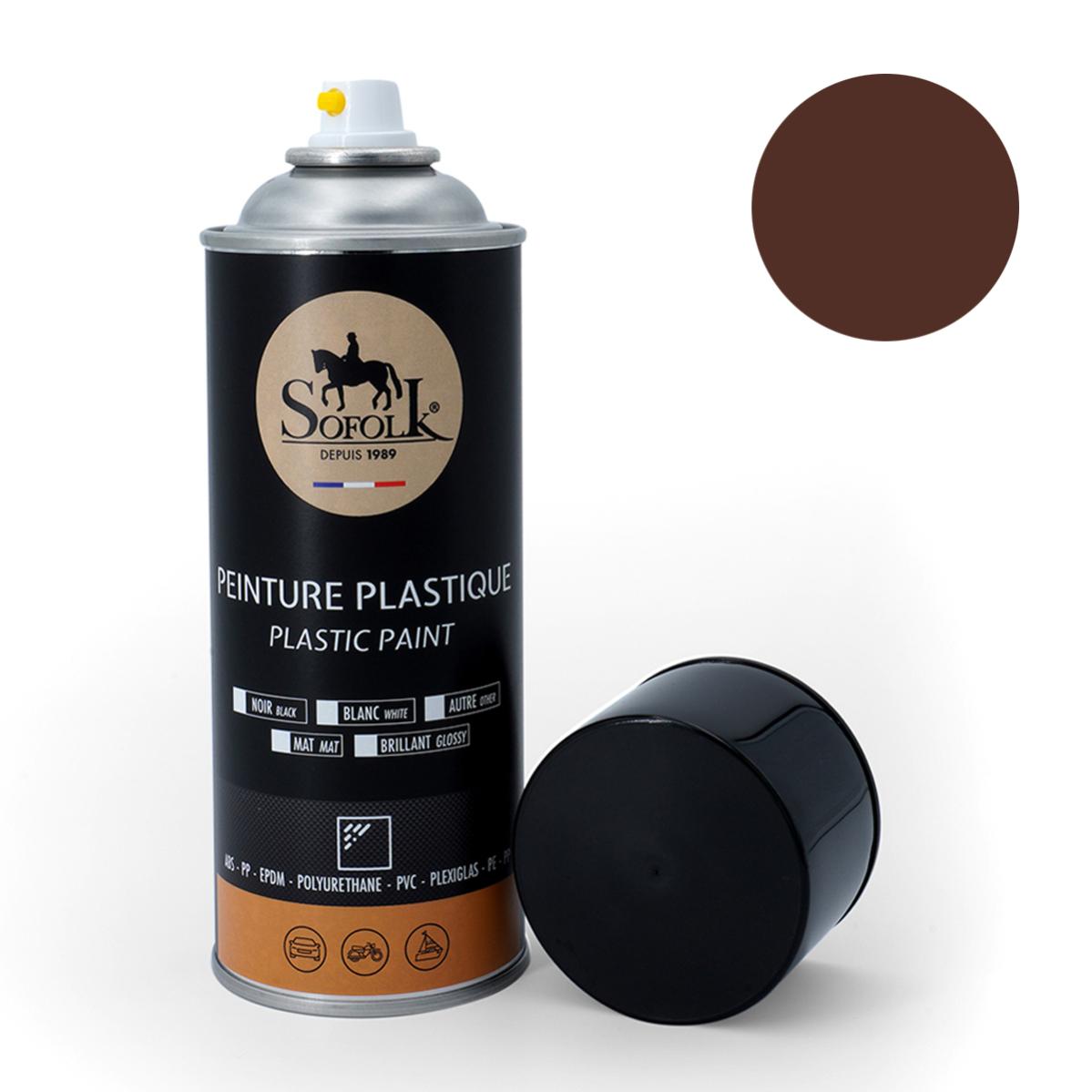 Peinture Plastique haute résistance intérieur et extérieur SOFOLK 13MARRON MAT Aérosol
