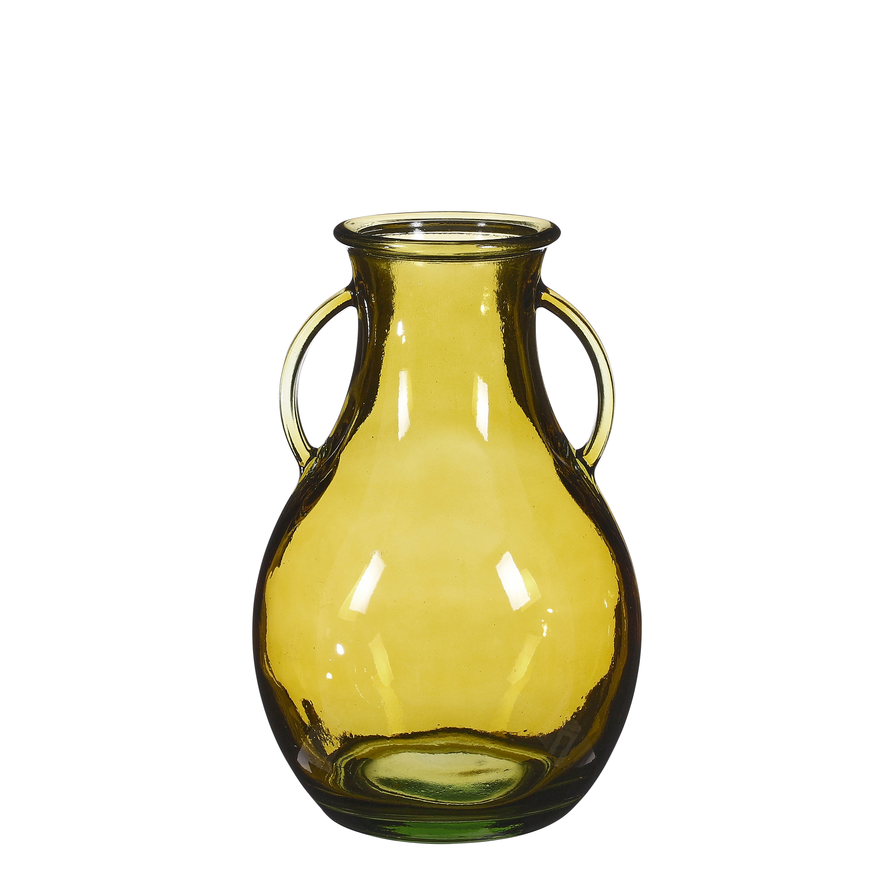 Vase en verre recyclé jaune MICA DECORATIONS Sitia, D.20 cm Leroy Merlin