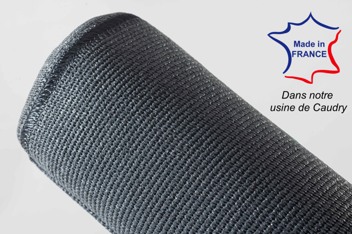 Brise-vue gris anthracite, H.2 x L.5 m, Occultation totale 100%