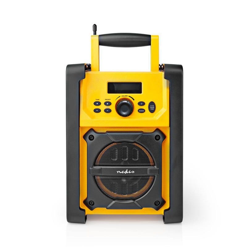 Radio de chantier Billy FM, Bluetooth, batterie de secours - jaune