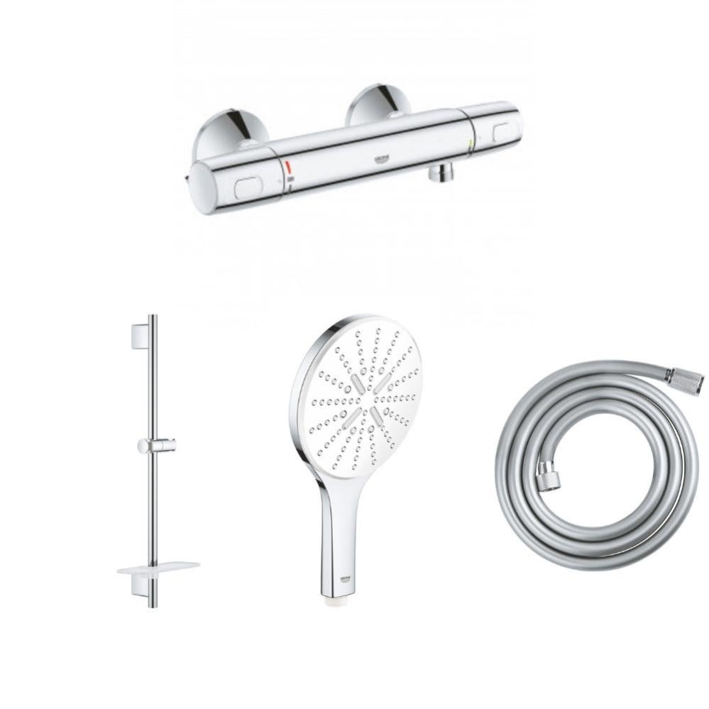 Barre de douche Grohe Vitalio 60 cm Smartactive + Flexible + Douchette