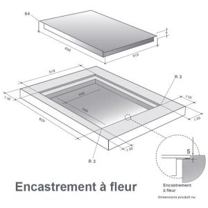 Table De Cuisson Gaz 90cm 5 Feux Noir/inox De Dietrich Dpe7929xf à Prix  Carrefour