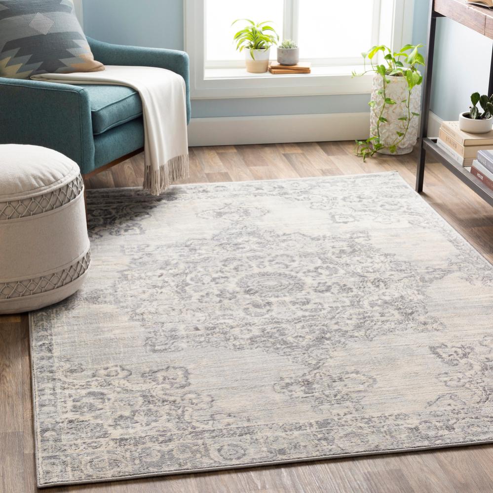 Tappeto Vintage Roma Di Livabliss, 80x220 Cm, Avorio E Grigio, Passatoia Resistente Per Corridoio E Soggiorno, Pelo Corto 9 Mm