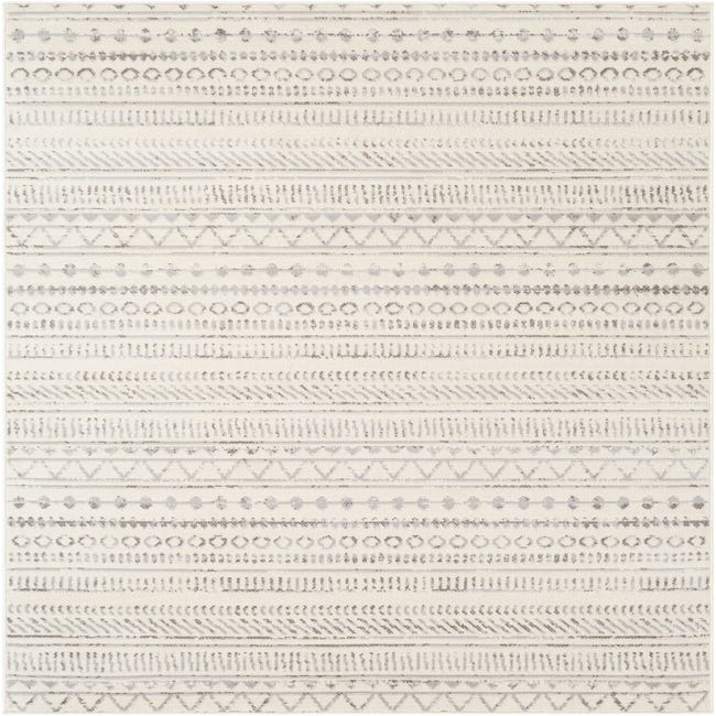 SURYA - Tapis Scandinave Bohème LYLOU 152x213cm - Blanc et Noir