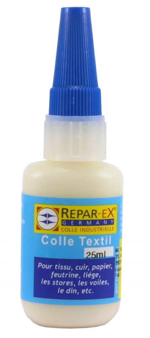 REPAR-EX - Flacon de Colle Tissu Repar-ex - Colle Textile Reparex - Colle  Couture - Flacon de Colle Repar ex de 25ml
