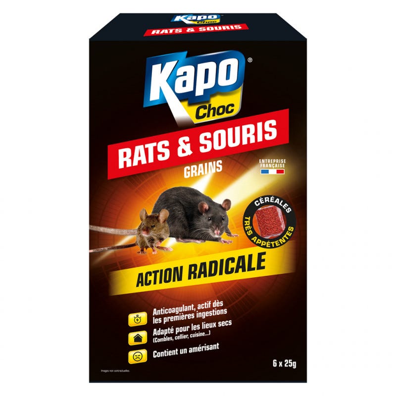 Anti rats et souris grains céréales pour maison et lieux secs