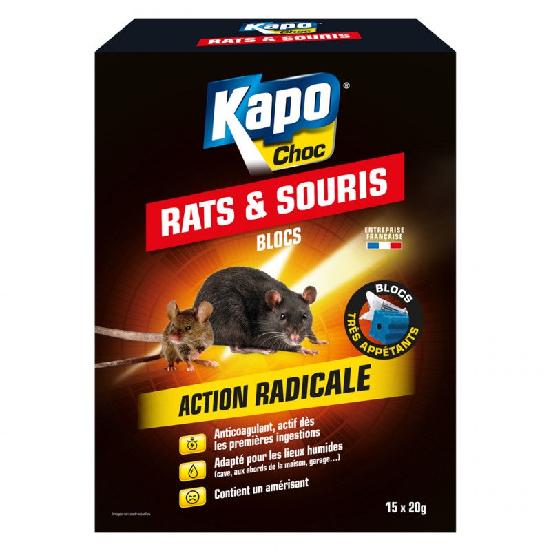 Bloc Appât Rats-Souris 12X20G - ACTO