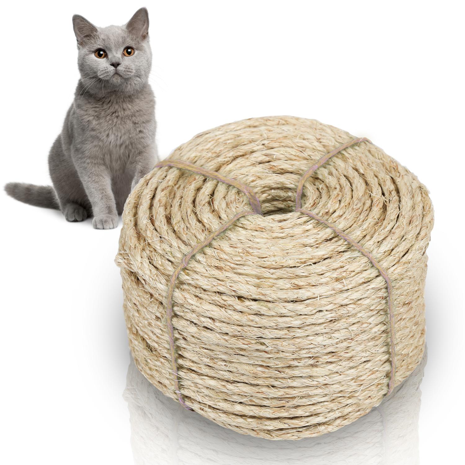 Corda In Sisal Per Tiragraffi – Alta Qualità, Naturale, 6 Mm, In Diverse Lunghezze