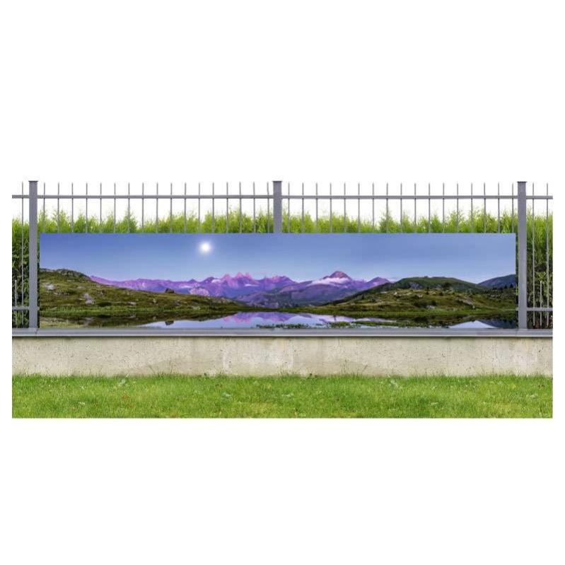 Brise-vue Imprimé Feuillage 1x5m - Toile Polyester Avec Oeillets - Intimité Jardin Et Terrasse