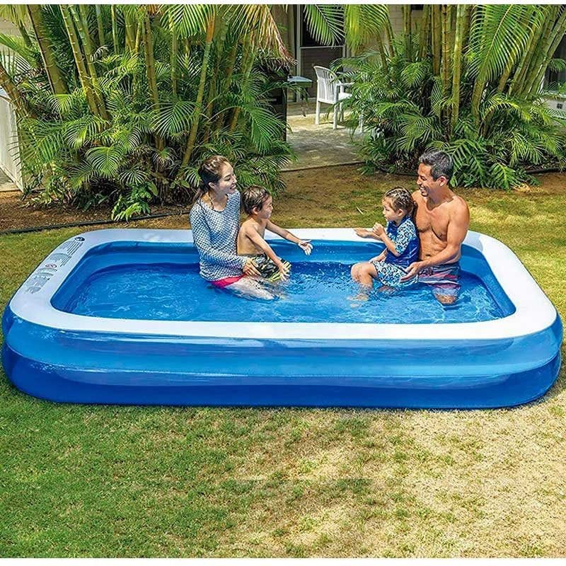 Intex Piscina Fuori Terra Gonfiabile Piscina Esterna per Bambini da Giardino Rettangolare 229x147x46 cm - 57181 Family Swim Center Intex Piscina Fuori Terra Gonfiabile Piscina Esterna per Bambini da Giardino Rettangolare 229x147x46 cm - 57181 Family Swim Center