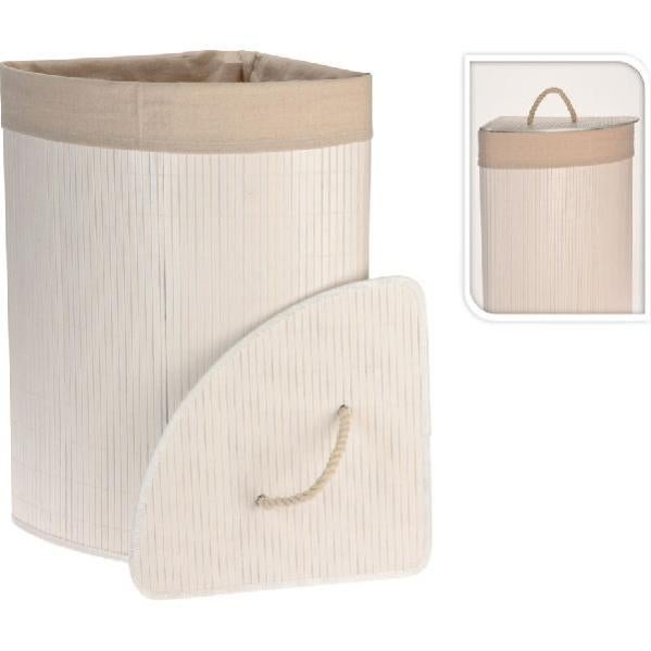 Cesto Portabiancheria In Rattan Curver 40L Con Coperchio - Crema/Avorio